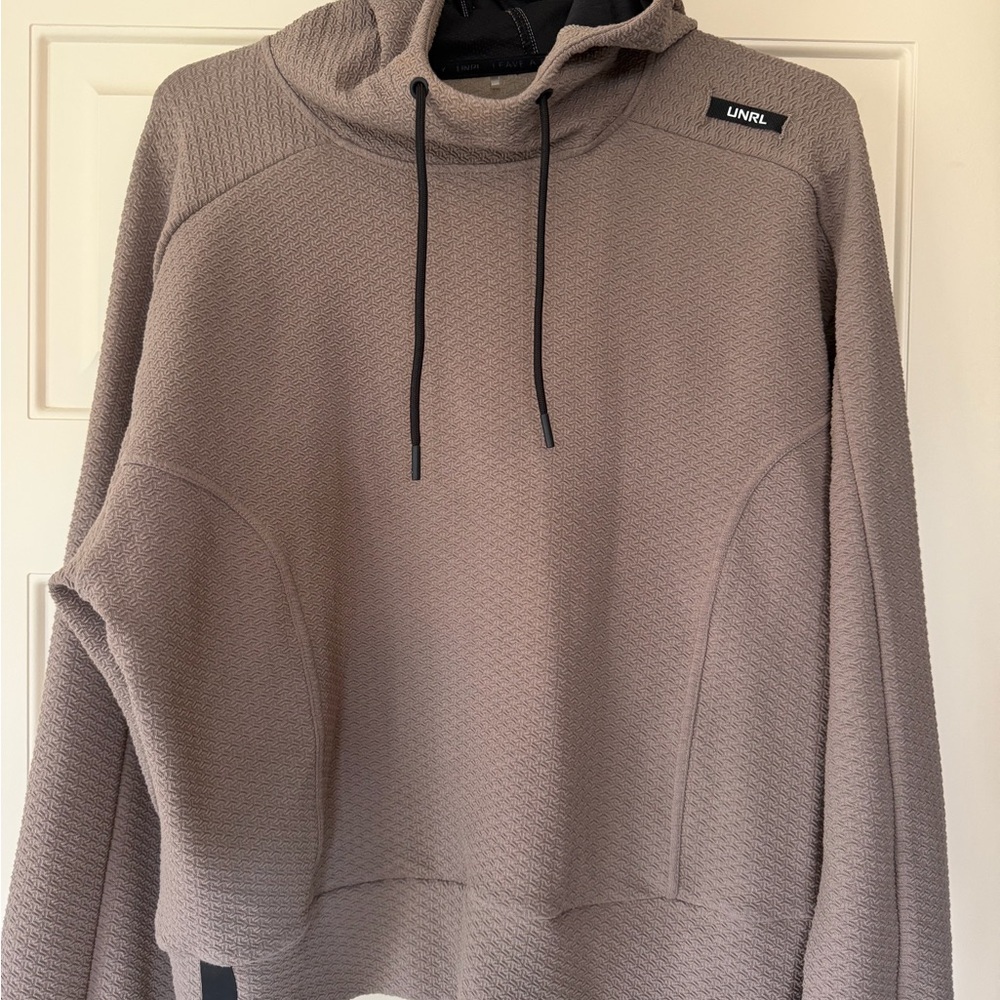 UNRL brand Women's Taupe Knit Hoodie Sweatshirt